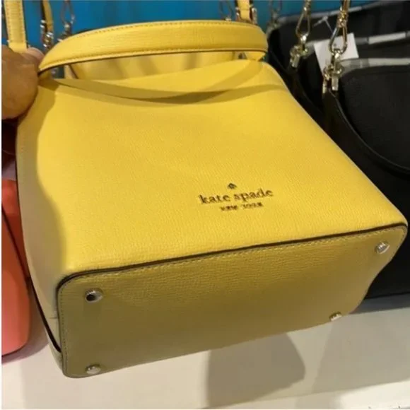 Kate Spade Darcy Small Bucket Bag Daybreak Yellow - Picture 2 of 16